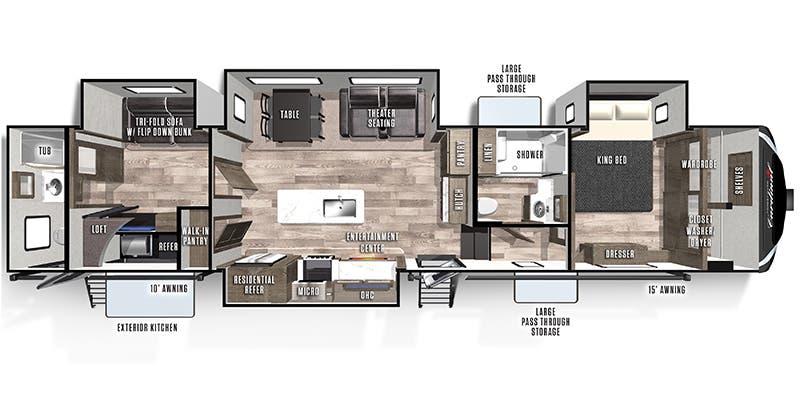 Cardinal Limited 383BHLE floor plan